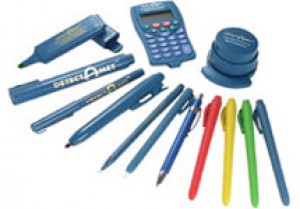 Detectable pens, pencils, markers