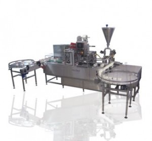 Auto jars filling sealing & capping machine