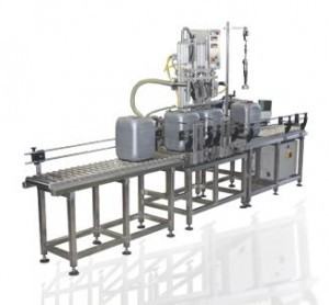 Semi automatic filling machine for big containers