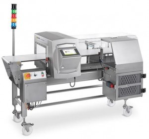 Metal detection system with conveyor belt and rejection system for special applications