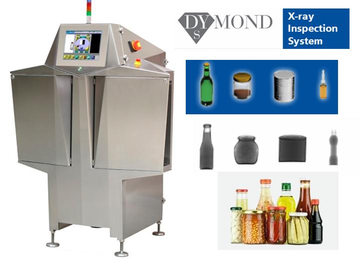 Ανιχνευτής με ακτίνες X (X ray) Dymond S για έλεγχο κονσερβών, φιαλών, γυάλινων βάζων από ξένα σώματα
