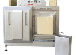 Brick vacuum packaging machine with double chamber